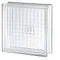 Quality Glass Block 12 x 12 x 4 Cross Ribbed Glass Block