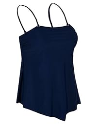 Bañador para dama con diseño floral, parte superior irregular con dobladillo