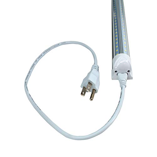 T5 T8 LED Integrated LED Tube Power Wire Cable with On/Off Switch 3 Prong Plug (5ft 1-Pack US Plug Cord)