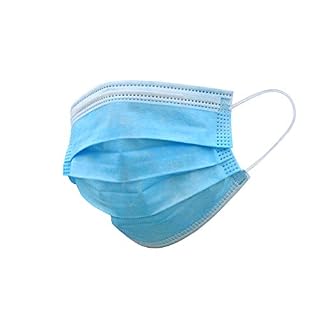 Face Mask, Pack of 50 Disposable 3 Ply Face Masks, 22Protection Imports (American Brand) Comfortable Soft Ear loops…