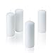 White Pillar Candles - Set of 6 Unscented Candles - 6 inch Tall, 2 inch Thick - 36 Hour Clean Burn Time