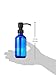 Industrial Rewind Blue Soap Dispenser with Matte Black Pump - 8oz Cobalt Blue Glass