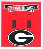 Georgia G Collegiate Aluminum Novelty Double Light Switch Cover Plate