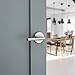 Kwikset 91540-003 Milan Door Handle Lever with Modern Contemporary Slim Round Design for Home Hallway or Closet Passage in Satin Nickel
