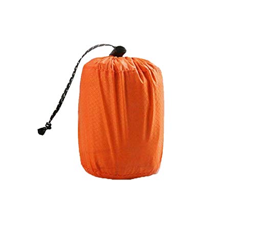 WoCoo 3PC Compact Ultra Lightweight Sleeping Bag Waterproof/windproof/warm first aid kit Emergency Blanket Liner Bags,Survival Gear Kit(Orange)