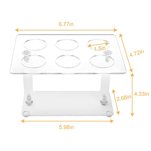 AILELAN Cone Holder, Clear Acrylic Ice Cream Cone, Sushi Hand roll Stand Holder, 6 Holes