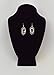 Gothic Lolita Skull Cameo Dangle Earrings Black on White In Silver Finish Frame