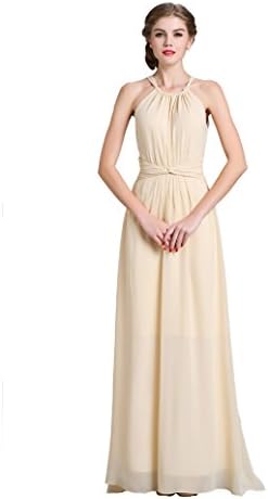 Denovelty Women's Halter Evening Prom Formal Party Bridesmaid Maxi Long Dress