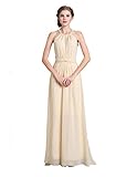 Denovelty Women's Halter Evening Prom Formal Party Bridesmaid Maxi Long Dress