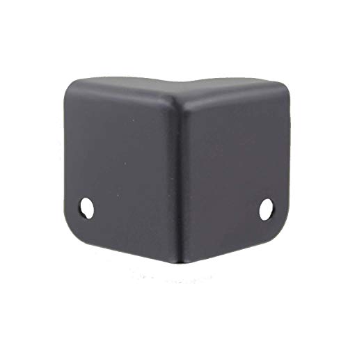 MIYAKO USA 8 Pack - 1.5" Cabinets Speaker Corners Protector Black Squared Metal for Front of PA/DJ (21-812)