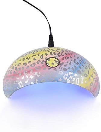 MelodySusie Portable LED Nail Lamp, 6W Mini Compact Nail Dryer Light Curing LED Gel Nail Polish Professionally, Gel Nail Starter Kit with 45s 60s Timer Setting, Rainbow Cheetah