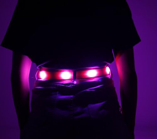 UNWOM LED Light Up Toys Party Favors，LED 3 Brightness Levels Lights on a Belt, Light Up Shades, LED Shades for Parties, Rave Party Light Up Shades (Pink)