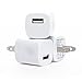 RKINC Universal USB Port Colors USB AC/DC Power Adapter, Home Wall Charger, Plug with Easy Grip for iPhone 6/6 Plus 5S 5 4S Samsung Galaxy S5 S4 S3 - White - 3 Piece