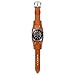 Balerion Cuff Genuine Leather Watch band,Compatible with Samsung Galaxy Watch 3 45mm, Galaxy Watch 46mm,Gear S3,Fossil Q Explorist,other Standard 22mm Lug Width Watch,Brown