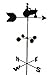 EDMBG Weather Vane Farm Tractor 6 Feet Tall Black Garden Mount Yard Decor