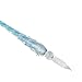 No.2 Warehouse Blue Sand Handmade Glass Style Signature Pen Elegant Crystal dip sign Pen + a Piece of Clean Cloth