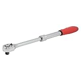 Neiko 03068A 1/2-Inch Drive Extendable Ratchet Handle, 72 Tooth | Reversible Ratcheting Feature w/Soft Grip Handle | 12" to 17-1/2" Lengths