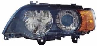 BMW X5 Replacement Headlight Assembly HID w/ Yellow Turn Indicator - 1-Pair