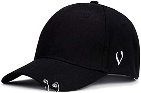 Kokmn Baseball Cap K-pop Boys Outdoor Iron Ring Snapback Hat Casual Adjustable Dad Hat Hip Hop Hat