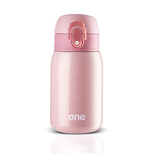 Kids Water Bottle Thermoses Rainbow Water Bottle Cup Metal Stainless Steel Vacuum Insulated Water Flask for School Kids Girls Lunch Box Leak Proof BPA Free No Straw (Pink 9oz) - Thumbnail 7