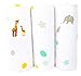 Premium Baby Muslin Swaddle Blankets, 100% Cotton, Gift Box Set, 3 Pack, Girl or Boy, Gender Neutral, Elephants, Giraffes