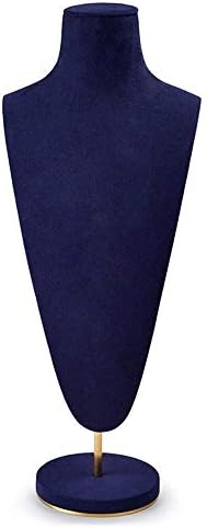 Zxyan メイクボックス 化粧品収納ラック ジュエリーネックレス表示新しいポートレートネックネックレスディスプレイはアートブルーウィンドウ表示ジュエリー表示プロップ高さを調節可能なスタンド 色 ブルー サイズ 22 5x15x69cm おしゃれ