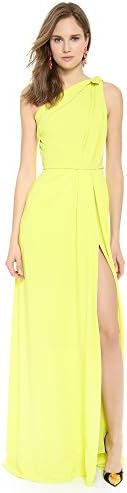 $3570 40/XS Giambattista Valli Women's One Shoulder Gown Yellow