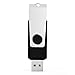 JUANWE USB Flash Drive 2GB 20 Pack Bulk USB 2.0 Thumb Drive with Swivel Design Memory Stick Data Storage Backup Photo Pen Drive，Black