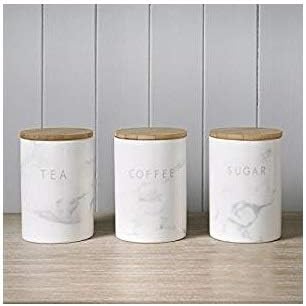 marble tea and coffee jars
