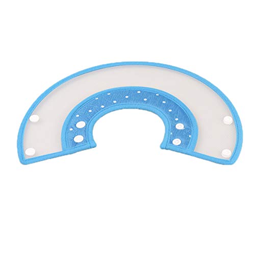 JIADACHEN Elizabeth Circle Pet Protective Soft - Clear Cone Not Block Vision,Suitable Small Dog and The Kitten Pet,Adjustable Lightweight Elizabethan Collar (Blue, S)