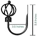 TEJATAN - Curtain Holdbacks for Draperies – Color - Black, Set of 2 (1 Pair) (Can Also be Known as - Curtain Hooks for Wall, Curtain Holdback, Curtain Ties, tie Backs for Curtains, Pullbacks)