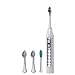 Sonic Electric Toothbrush Deep Clean as Dentist Sonicare Rechargeable Waterproof Toothbrush 5 Modes 2 Replacement Heads Tongue Brush by YASI (White)