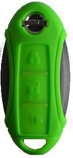 Silicone Key Fob Case Cover Fits Nissan 3 Button Remote Key Fob New (Green)