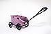 TRIOKID My First Kids Toy Wagon for Doll Trioswagon Grape Purple Deluxe Outdoor Doll Stroller Drawable Fabric with Adjustable Handle