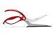 Dreamfarm Scizza 2-In-1 Easy Ergonomic Pizza Scissors with Stainless Steel Pizza Cutter Blades & Non-Stick Slice Server - Red