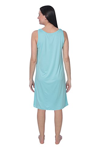 Active Club Women's Sleep Dress Nightgown, Blue/Medium