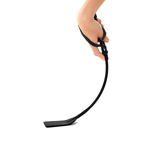 SCARLET KITTEN Riding Crop Horse Whip Spanking with Leather Slapper Jump Bat (Black)