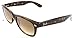 Ray-Ban RB2132 New Wayfarer Square Sunglasses, Light Havana/Clear Gradient Brown, 55 mm