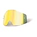 100% Goggle Replacement Lens - Racecraft 1, Accuri 1, Strata 1 Compatible (Anti-Fog-Gold Mirror/Smoke)