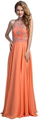 Dressilymall Elegant Sleeveless Round Neck Evening Party Dresses (US12)