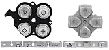 OSTENT Buttons Key Pad Set Repair Replacement Compatible for Sony PSP 3000 Slim Console - Color Silver