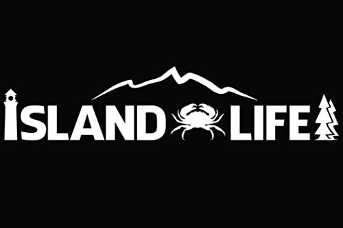 11" Die Cut Island Life Crabbing Decal - FREE SHIPPING
