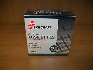 Skilcraft 3.5 in Diskettes IBM Formatted - 10 Pack