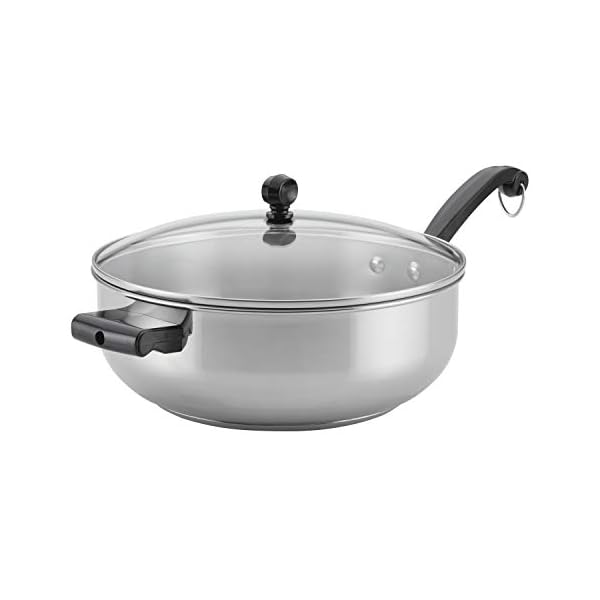 Farberware Classic Stainless Steel Fry Saute Pan/Chefpan with Lid, 6