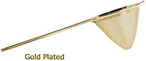 Casavidas Fine Mesh Stainless Steel Conical Strainer Premium Mesh Cocktail Cone Strainer Bar Strainer: Gold Plated