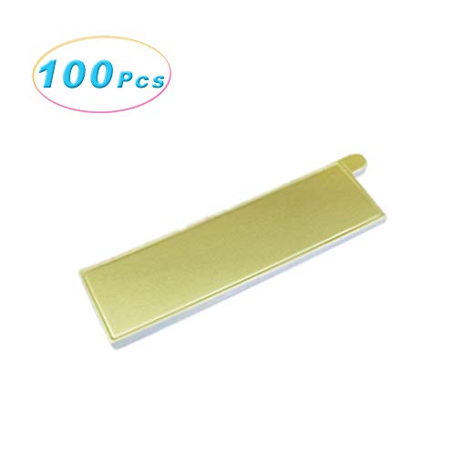 100Pcs Gold Mousse Cake Boards Cupcake Dessert Displays Tray, Wedding Birthday Cake Pastry Decorative Kit Bakeware Cake Tool (Long Bar)