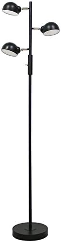 3-Light Floor Lamp - Vanlysun LED Tree Standing Lamp - 7W per Head - Lighting for Bedroom and Living Room - 60" - Black