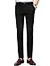 Men's Slim Fit Wrinkle-Free Casual Stretch Pants, Fit Flat Front Pant Dress Trousers Black