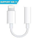 Headphone Adapter for iPhoneX /10/8/7 Plus iPhone 6 /6s /5 /5s &ipod&ipad. Female 3.5mm Audio Earbuds Jack Adaptor Connecter. Earphone Extender Stereo Cable Converter(Support 11 System) (white)