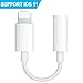 Headphone Adapter for iPhoneX /10/8/7 Plus iPhone 6 /6s /5 /5s &ipod&ipad. Female 3.5mm Audio Earbuds Jack Adaptor Connecter. Earphone Extender Stereo Cable Converter(Support 11 System) (white)